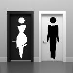 Voorbeeld van de muur stickers: Toilettes Homme Standing (Thumb)